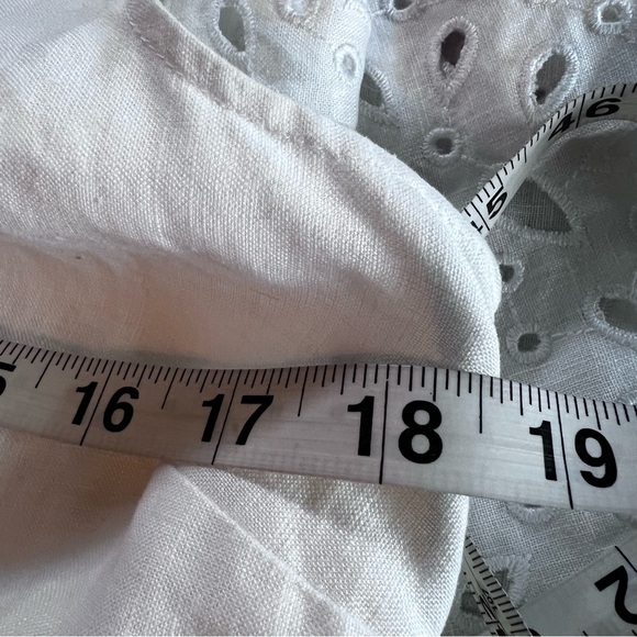 NWOT Talbots 100% Linen Eyelet Sleeveless Midi Dress in White size 10 - Picture 11 of 12